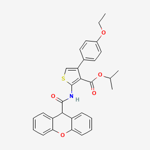 molecular formula C30H27NO5S B4277786 isopropyl 4-(4-ethoxyphenyl)-2-[(9H-xanthen-9-ylcarbonyl)amino]-3-thiophenecarboxylate 