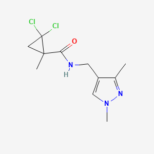 2,2-dichloro-N-[(1,3-dimethyl-1H-pyrazol-4-yl)methyl]-1-methylcyclopropanecarboxamide