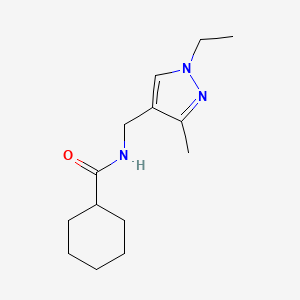 N-[(1-ethyl-3-methyl-1H-pyrazol-4-yl)methyl]cyclohexanecarboxamide