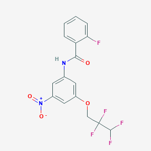 2-fluoro-N-[3-nitro-5-(2,2,3,3-tetrafluoropropoxy)phenyl]benzamide