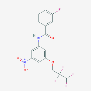 3-fluoro-N-[3-nitro-5-(2,2,3,3-tetrafluoropropoxy)phenyl]benzamide