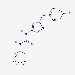 molecular formula C21H25FN4O B4277846 N-1-adamantyl-N'-[1-(4-fluorobenzyl)-1H-pyrazol-4-yl]urea 