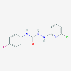 molecular formula C12H10ClFN4O B427785 2-(6-chloro-2-pyridinyl)-N-(4-fluorophenyl)hydrazinecarboxamide 
