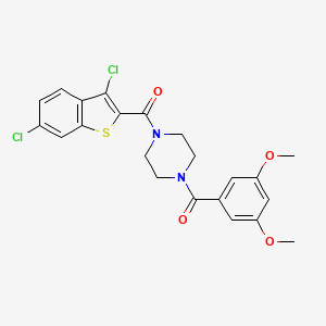 1-[(3,6-dichloro-1-benzothien-2-yl)carbonyl]-4-(3,5-dimethoxybenzoyl)piperazine