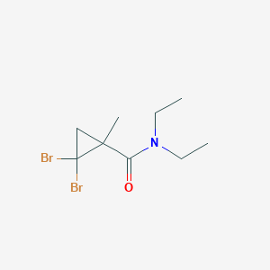 molecular formula C9H15Br2NO B4277930 2,2-dibromo-N,N-diethyl-1-methylcyclopropanecarboxamide 