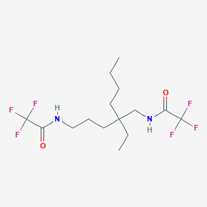 molecular formula C15H24F6N2O2 B4277935 N-(4-ethyl-4-{[(trifluoroacetyl)amino]methyl}octyl)-2,2,2-trifluoroacetamide 