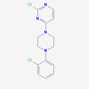 molecular formula C14H14Cl2N4 B427794 2-Chloro-4-[4-(2-chlorophenyl)-1-piperazinyl]pyrimidine 