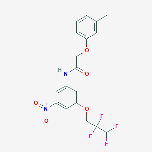 2-(3-methylphenoxy)-N-[3-nitro-5-(2,2,3,3-tetrafluoropropoxy)phenyl]acetamide