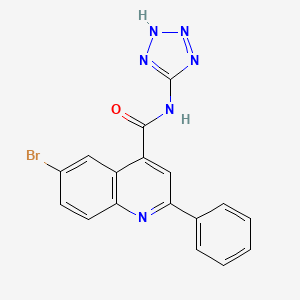 molecular formula C17H11BrN6O B4277984 6-bromo-2-phenyl-N-1H-tetrazol-5-yl-4-quinolinecarboxamide 