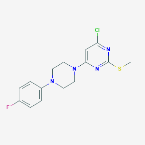 4-Chloro-6-(4-(4-fluorophenyl)piperazino)-2-(methylsulfanyl)pyrimidine