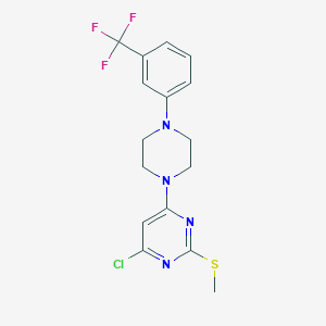 4-Chloro-2-(methylsulfanyl)-6-{4-[3-(trifluoromethyl)phenyl]-1-piperazinyl}pyrimidine