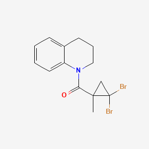 molecular formula C14H15Br2NO B4278031 1-[(2,2-dibromo-1-methylcyclopropyl)carbonyl]-1,2,3,4-tetrahydroquinoline 