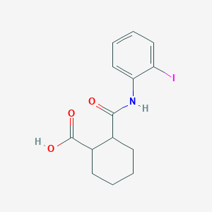 molecular formula C14H16INO3 B4278043 2-{[(2-iodophenyl)amino]carbonyl}cyclohexanecarboxylic acid 