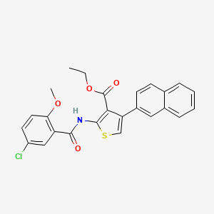 molecular formula C25H20ClNO4S B4278049 ethyl 2-[(5-chloro-2-methoxybenzoyl)amino]-4-(2-naphthyl)-3-thiophenecarboxylate 