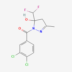 1-(3,4-dichlorobenzoyl)-5-(difluoromethyl)-3-methyl-4,5-dihydro-1H-pyrazol-5-ol