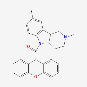 molecular formula C27H26N2O2 B4278060 2,8-dimethyl-5-(9H-xanthen-9-ylcarbonyl)-2,3,4,4a,5,9b-hexahydro-1H-pyrido[4,3-b]indole 