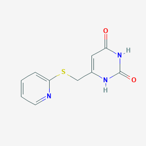 molecular formula C10H9N3O2S B427807 6-(Pyridin-2-ylsulfanylmethyl)-1H-pyrimidine-2,4-dione CAS No. 310447-15-5