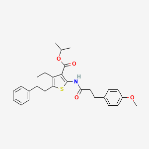 isopropyl 2-{[3-(4-methoxyphenyl)propanoyl]amino}-6-phenyl-4,5,6,7-tetrahydro-1-benzothiophene-3-carboxylate