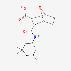 molecular formula C17H27NO4 B4278074 3-{[(3,3,5-trimethylcyclohexyl)amino]carbonyl}-7-oxabicyclo[2.2.1]heptane-2-carboxylic acid 