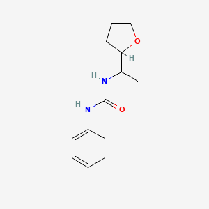 molecular formula C14H20N2O2 B4278076 N-(4-methylphenyl)-N'-[1-(tetrahydro-2-furanyl)ethyl]urea 