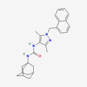 molecular formula C27H32N4O B4278078 N-1-adamantyl-N'-[3,5-dimethyl-1-(1-naphthylmethyl)-1H-pyrazol-4-yl]urea 