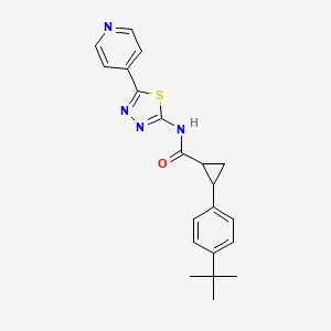 2-(4-tert-butylphenyl)-N-[5-(4-pyridinyl)-1,3,4-thiadiazol-2-yl]cyclopropanecarboxamide