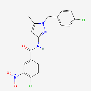 4-chloro-N-[1-(4-chlorobenzyl)-5-methyl-1H-pyrazol-3-yl]-3-nitrobenzamide