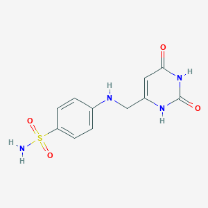 molecular formula C11H12N4O4S B427812 4-[(2,4-dioxo-1H-pyrimidin-6-yl)methylamino]benzenesulfonamide 