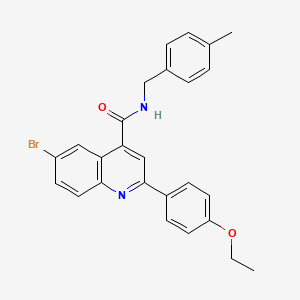 molecular formula C26H23BrN2O2 B4278120 6-bromo-2-(4-ethoxyphenyl)-N-(4-methylbenzyl)-4-quinolinecarboxamide 