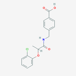 molecular formula C17H16ClNO4 B4278139 4-({[2-(2-chlorophenoxy)propanoyl]amino}methyl)benzoic acid 