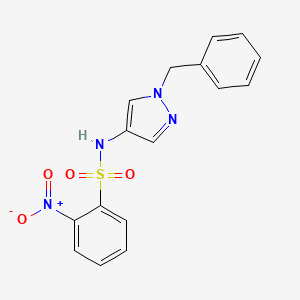 molecular formula C16H14N4O4S B4278163 N-(1-benzyl-1H-pyrazol-4-yl)-2-nitrobenzenesulfonamide 