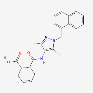 6-({[3,5-dimethyl-1-(1-naphthylmethyl)-1H-pyrazol-4-yl]amino}carbonyl)-3-cyclohexene-1-carboxylic acid