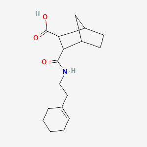 molecular formula C17H25NO3 B4278196 3-({[2-(1-cyclohexen-1-yl)ethyl]amino}carbonyl)bicyclo[2.2.1]heptane-2-carboxylic acid 