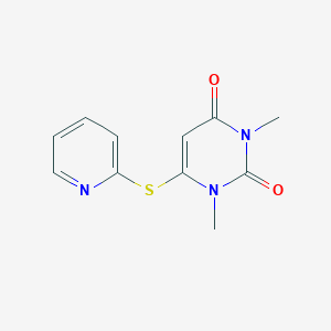 molecular formula C11H11N3O2S B427820 1,3-Dimethyl-6-pyridin-2-ylsulfanylpyrimidine-2,4-dione 