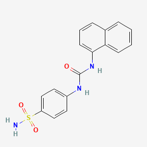 molecular formula C17H15N3O3S B4278200 4-{[(1-naphthylamino)carbonyl]amino}benzenesulfonamide 