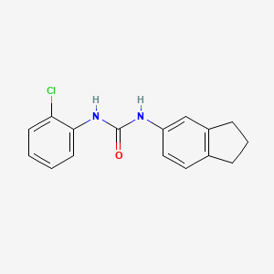 molecular formula C16H15ClN2O B4278206 N-(2-chlorophenyl)-N'-(2,3-dihydro-1H-inden-5-yl)urea 