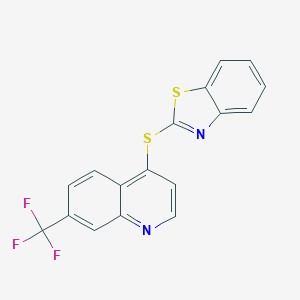 molecular formula C17H9F3N2S2 B427821 4-(1,3-Benzothiazol-2-ylsulfanyl)-7-(trifluoromethyl)quinoline 