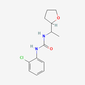 molecular formula C13H17ClN2O2 B4278221 N-(2-chlorophenyl)-N'-[1-(tetrahydro-2-furanyl)ethyl]urea 