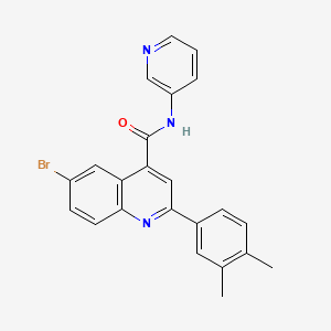 molecular formula C23H18BrN3O B4278227 6-bromo-2-(3,4-dimethylphenyl)-N-3-pyridinyl-4-quinolinecarboxamide 