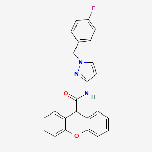 molecular formula C24H18FN3O2 B4278243 N-[1-(4-fluorobenzyl)-1H-pyrazol-3-yl]-9H-xanthene-9-carboxamide 