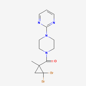 molecular formula C13H16Br2N4O B4278249 2-{4-[(2,2-dibromo-1-methylcyclopropyl)carbonyl]-1-piperazinyl}pyrimidine 