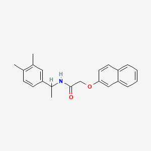 molecular formula C22H23NO2 B4278257 N-[1-(3,4-dimethylphenyl)ethyl]-2-(2-naphthyloxy)acetamide 