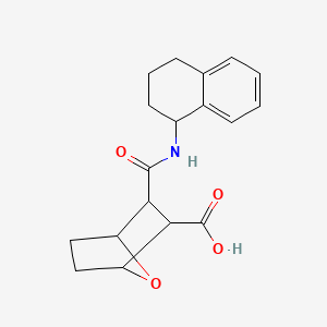 molecular formula C18H21NO4 B4278269 3-[(1,2,3,4-tetrahydro-1-naphthalenylamino)carbonyl]-7-oxabicyclo[2.2.1]heptane-2-carboxylic acid 