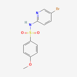 molecular formula C12H11BrN2O3S B4278286 N-(5-bromo-2-pyridinyl)-4-methoxybenzenesulfonamide 