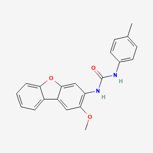 molecular formula C21H18N2O3 B4278291 N-(2-methoxydibenzo[b,d]furan-3-yl)-N'-(4-methylphenyl)urea 