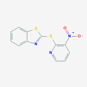 molecular formula C12H7N3O2S2 B427833 2-({3-Nitro-2-pyridinyl}sulfanyl)-1,3-benzothiazole 