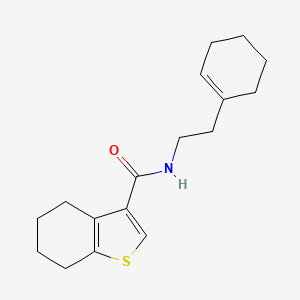 molecular formula C17H23NOS B4278333 N-[2-(1-cyclohexen-1-yl)ethyl]-4,5,6,7-tetrahydro-1-benzothiophene-3-carboxamide 