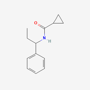 molecular formula C13H17NO B4278346 N-(1-phenylpropyl)cyclopropanecarboxamide 