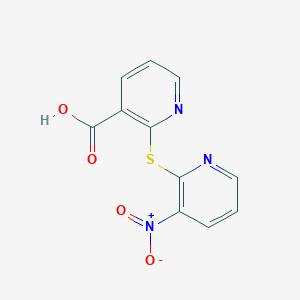 2-({3-Nitro-2-pyridinyl}sulfanyl)nicotinic acid
