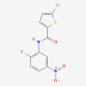 molecular formula C11H6ClFN2O3S B4278374 5-chloro-N-(2-fluoro-5-nitrophenyl)-2-thiophenecarboxamide 